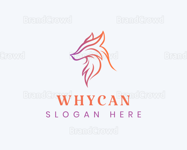 Elegant Wolf Head Logo