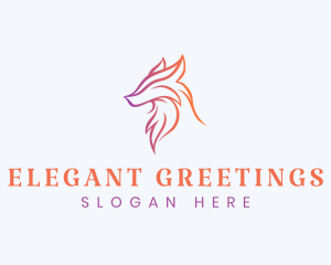 Elegant Wolf Head logo design