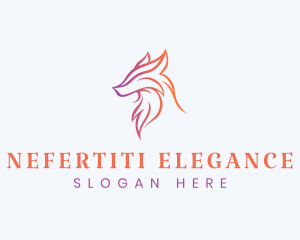 Elegant Wolf Head logo design