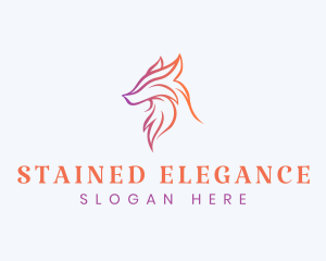 Elegant Wolf Head logo design