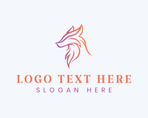 Animal Shelter - Elegant Wolf Head logo design