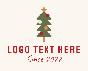 Christmas Light - Xmas Tree Ornament logo design