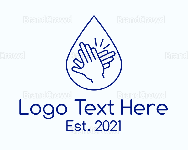 Blue Hands Sanitizing Logo