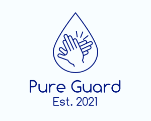 Sanitizer - Blue Hands Sanitizing logo design