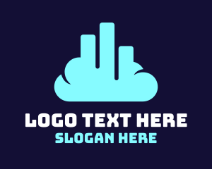 City - Cloud Chart City logo design