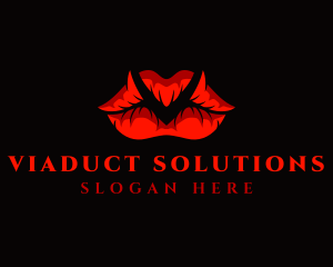 Beautiful Seductive Lips logo design