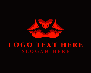 Devil - Beautiful Seductive Lips logo design
