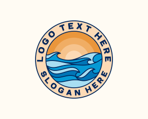 Seaside - Beach Wave Resort logo design