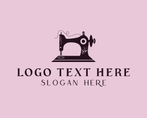 Knitting - Seamstress Sewing Alteration logo design