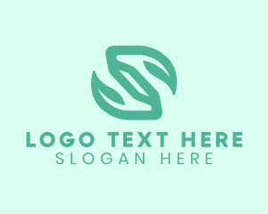 Green - Botanical Leaf Letter S logo design