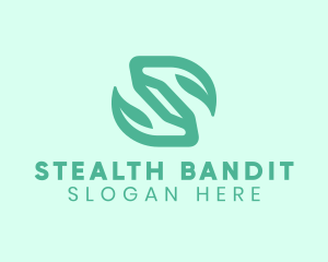 Botanical Leaf Letter S logo design