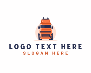 Trailer Truck - Trucking Haulage Transport logo design