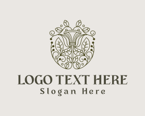 Eco - Beautiful Floral Ornament logo design