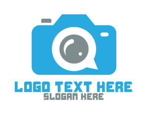 Text Message - Social Media Camera logo design