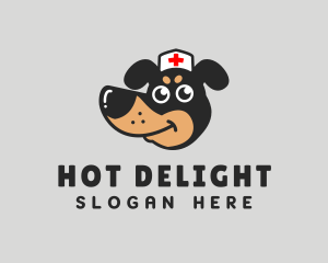 Dachshund Dog Veterinarian logo design