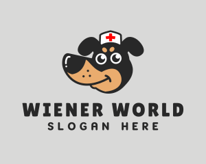 Dachshund Dog Veterinarian logo design