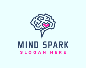 Mind Maze Heart logo design