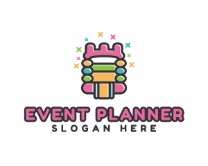 Indoor Playground - Colorful Bounce Castle logo design