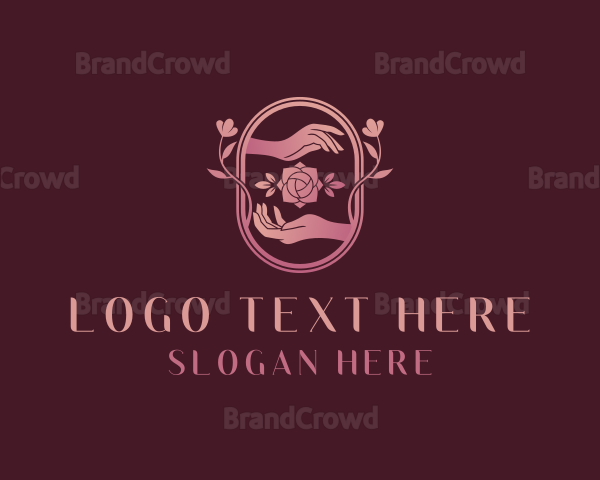 Rose Hands Floral Logo