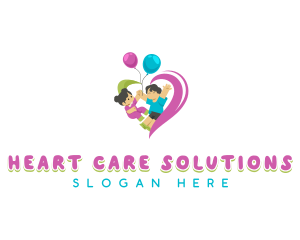 Party Balloon Children logo design