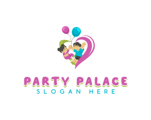 Party Balloon Children logo design