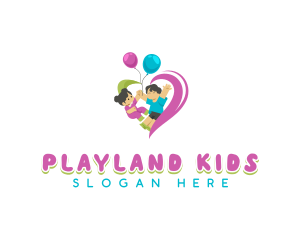 Party Balloon Children logo design