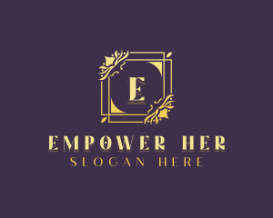 Stylish Floral Wedding Logo