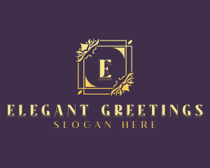 Stylish Floral Wedding logo design