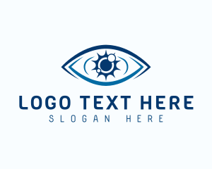 Planet - Eye Sun Optical logo design