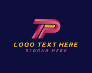 Letter P - Fast Transportation Logistics logo design
