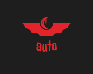 Red Bat Moon Logo