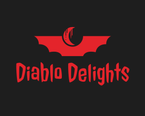Diablo - Red Bat Moon logo design