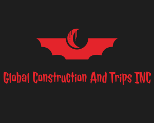 Lucifer - Red Bat Moon logo design