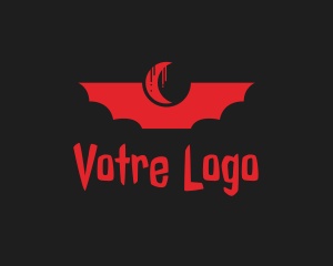 Villain - Red Bat Moon logo design