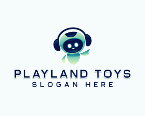 Toy - Headphones Robot Toy logo design