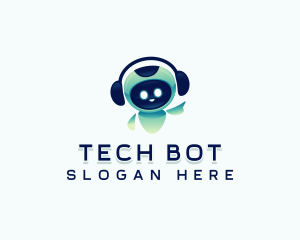 Android - Headphones Robot Toy logo design