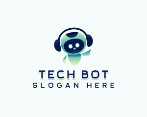 Headphones Robot Toy logo design