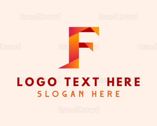 Generic Origami Tech Letter F Logo