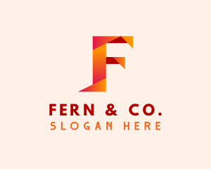 Generic Origami Tech Letter F logo design