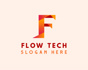 Generic Origami Tech Letter F logo design