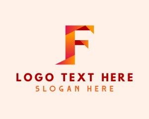 Technology - Generic Origami Tech Letter F logo design