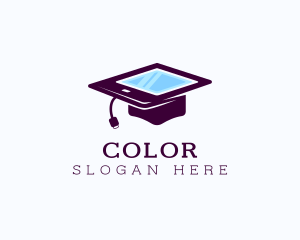 Learning - Digital Tablet Graduation logo design