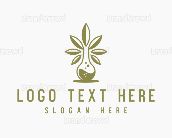 Marijuana Laboratory Flask Logo