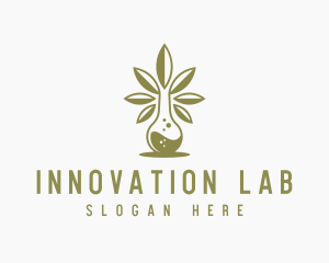 Experiment - Marijuana Laboratory Flask logo design