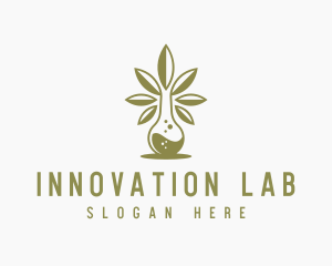 Laboratory - Marijuana Laboratory Flask logo design