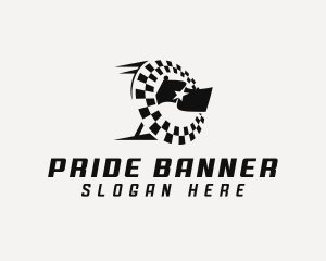 Racing Race Flag  logo design