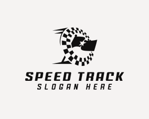 Racing Race Flag  logo design