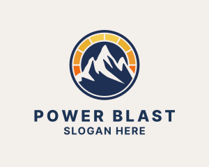 Solar Power Mountain logo design