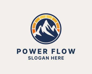 Solar Power Mountain logo design