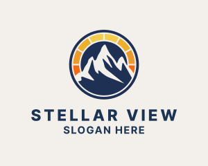 Solar Power Mountain logo design